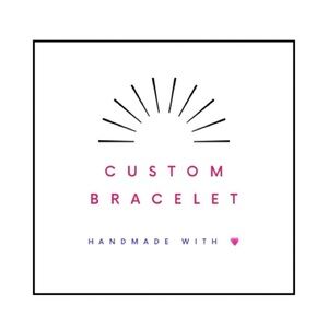Handmade Custom Beaded Bracelet Personalized Stretch Bracelet Choose Colors